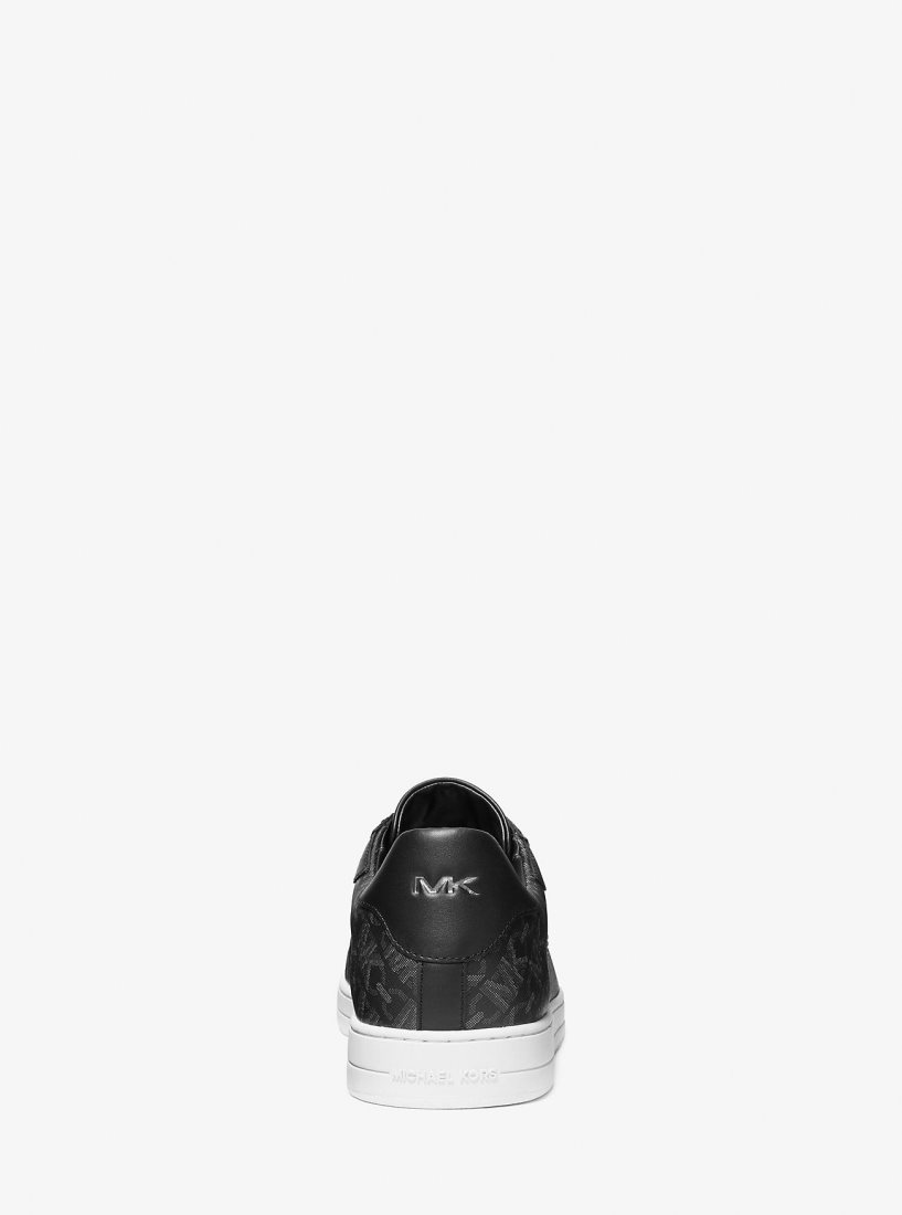 Zapatillas Michael Kors Keating Empire Signature Logo and Leather Sneaker Hombre Negras | 9256-ULREQ