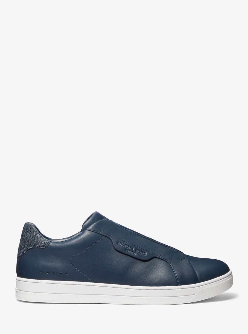 Zapatillas Michael Kors Keating Leather Slip-On Sneaker Hombre Azul Marino | 4219-AURPV