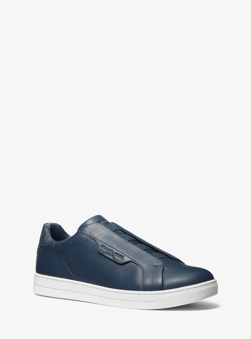 Zapatillas Michael Kors Keating Leather Slip-On Sneaker Hombre Azul Marino | 4219-AURPV