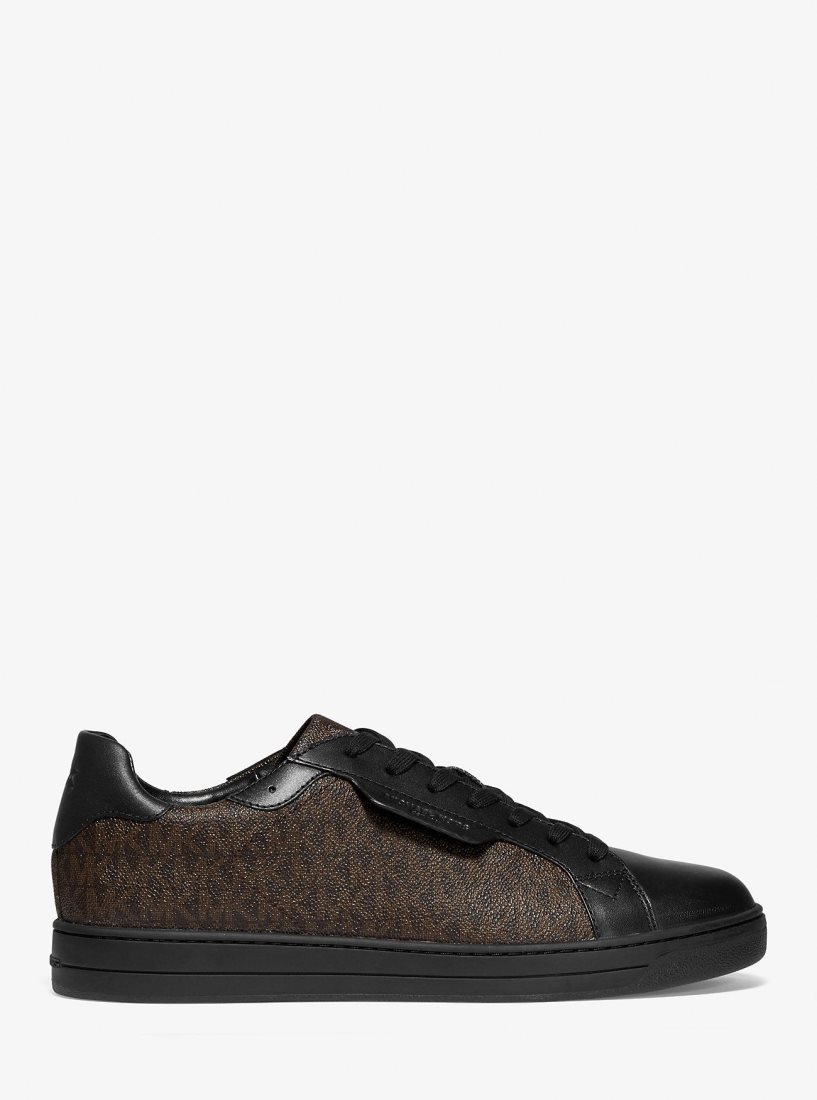 Zapatillas Michael Kors Keating Logo and Leather Sneaker Hombre Marrones | 7094-YEBHT