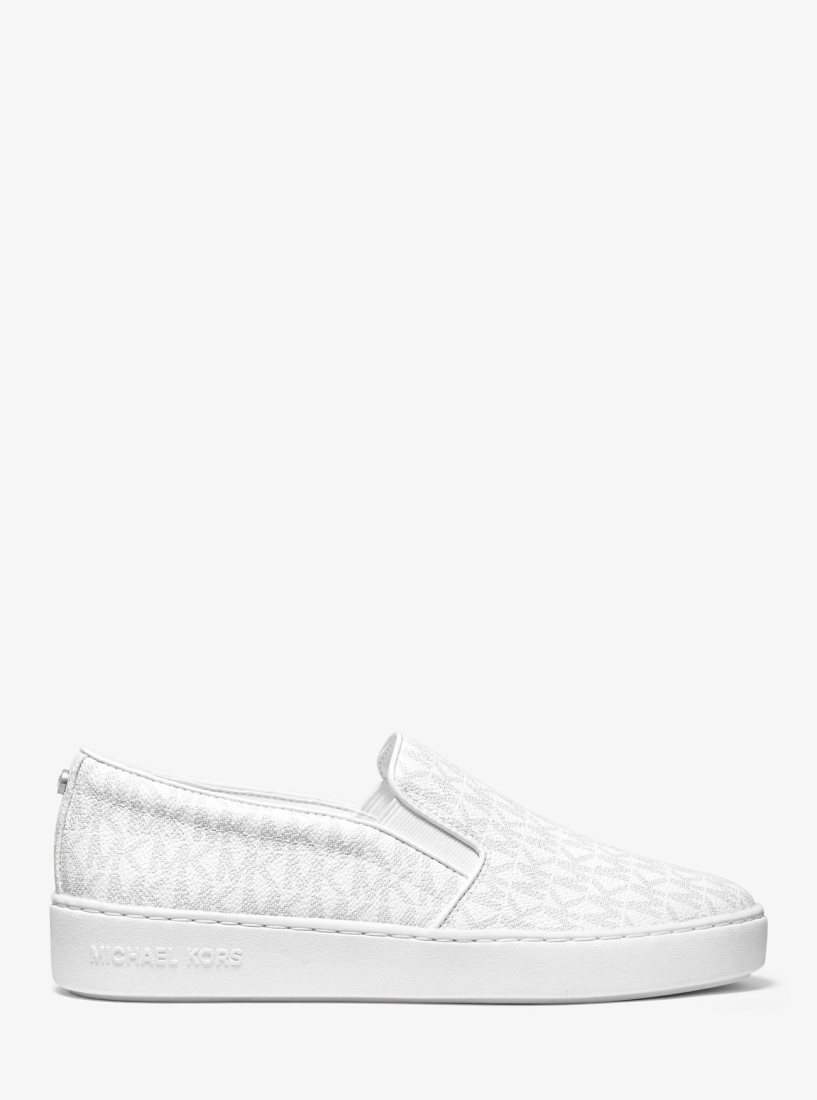 Zapatillas Michael Kors Keaton Logo Slip-On Sneaker Mujer Bright Wht | 4308-TNFJO