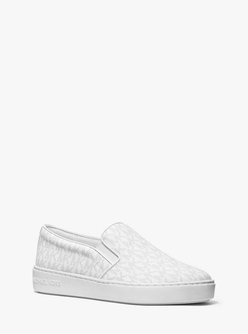 Zapatillas Michael Kors Keaton Logo Slip-On Sneaker Mujer Bright Wht | 4308-TNFJO