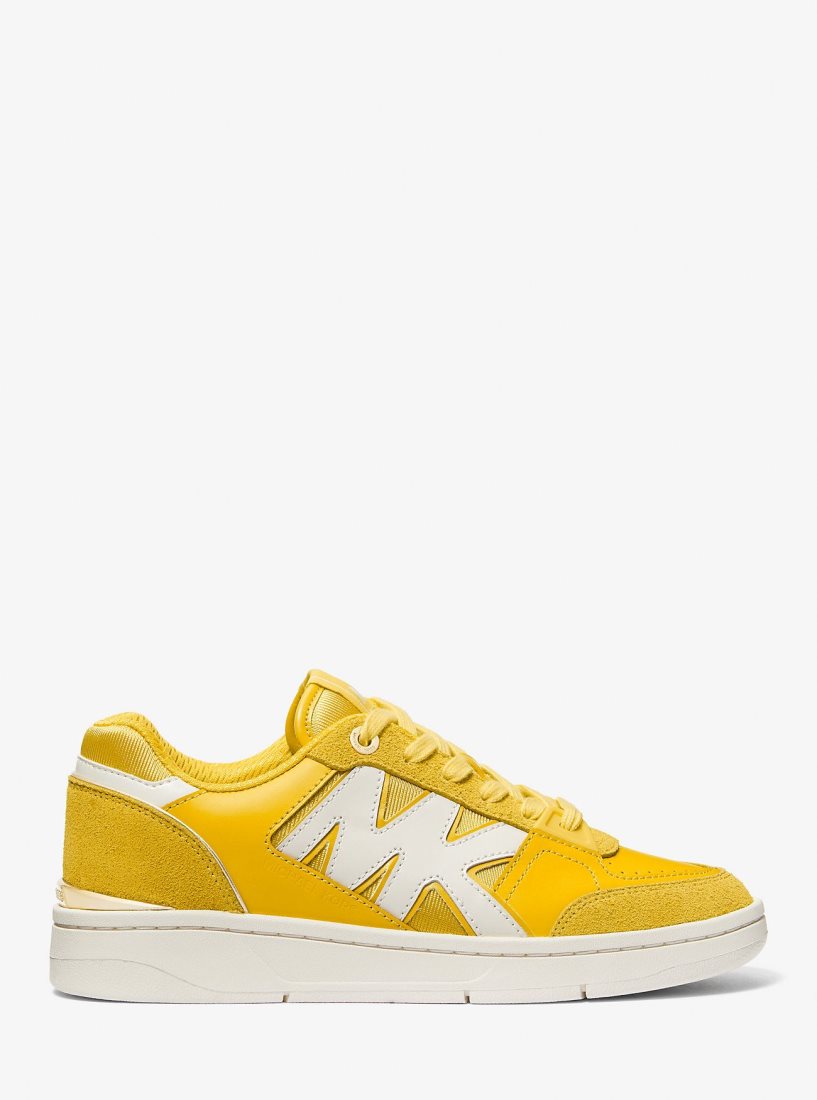 Zapatillas Michael Kors Rebel Leather Sneaker Mujer Bright Dandelion | 2476-CGIXD