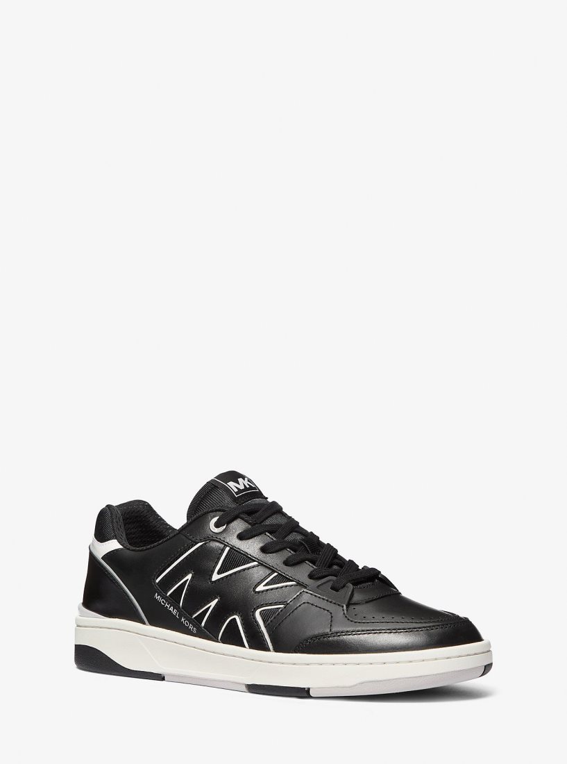 Zapatillas Michael Kors Rebel Leather Sneaker Hombre Negras | 5936-XESGN