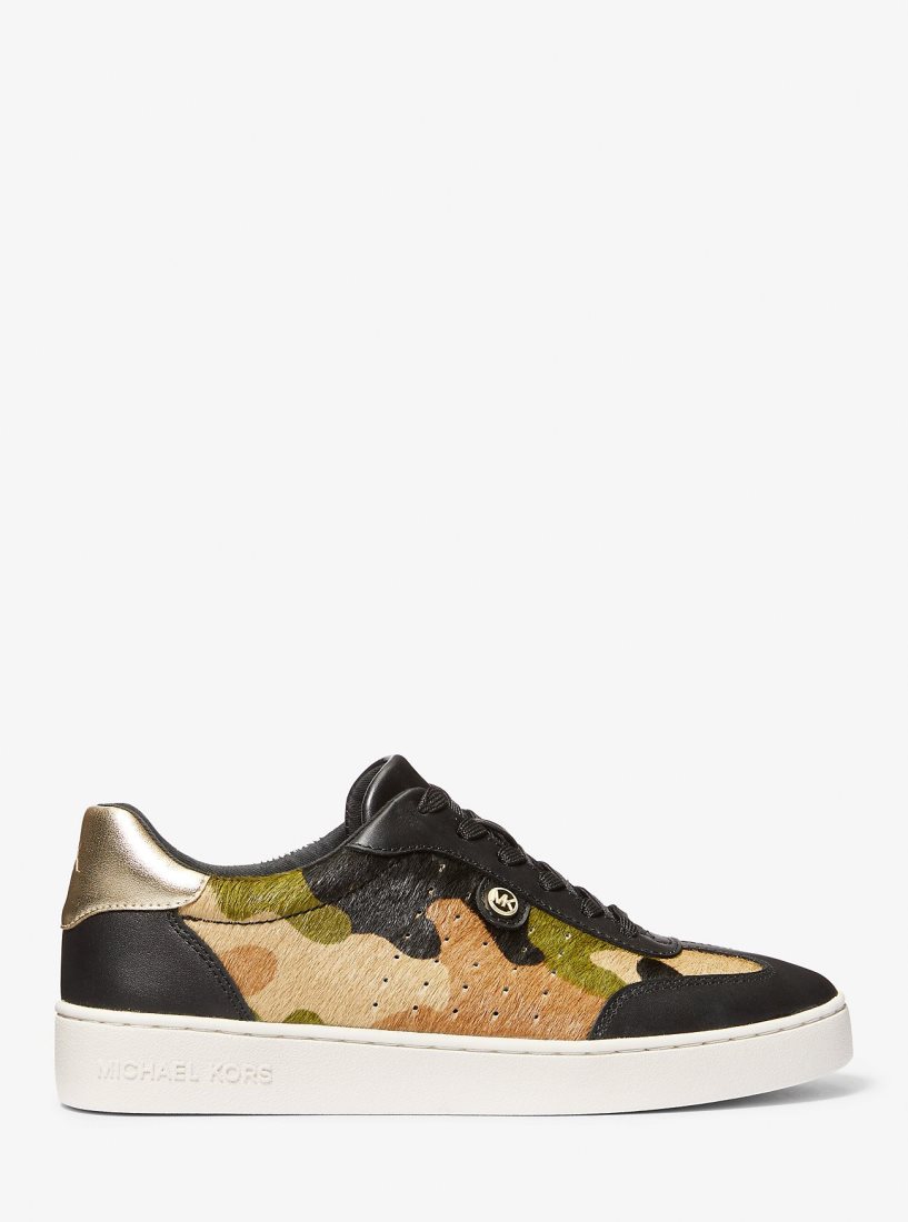 Zapatillas Michael Kors Scotty Camouflage Print Calf Hair Sneaker Mujer Verde Oliva Multicolor | 7641-VAHJY