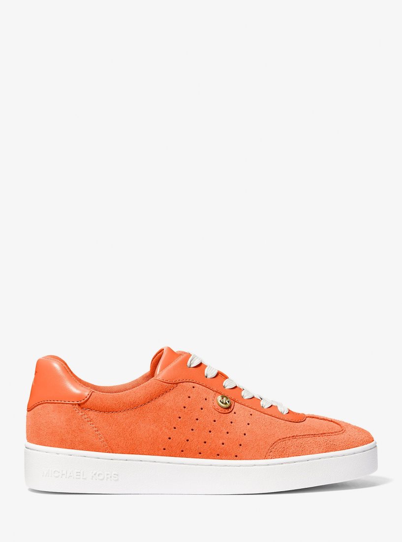 Zapatillas Michael Kors Scotty Suede Sneaker Mujer Naranjas | 4569-FQRON