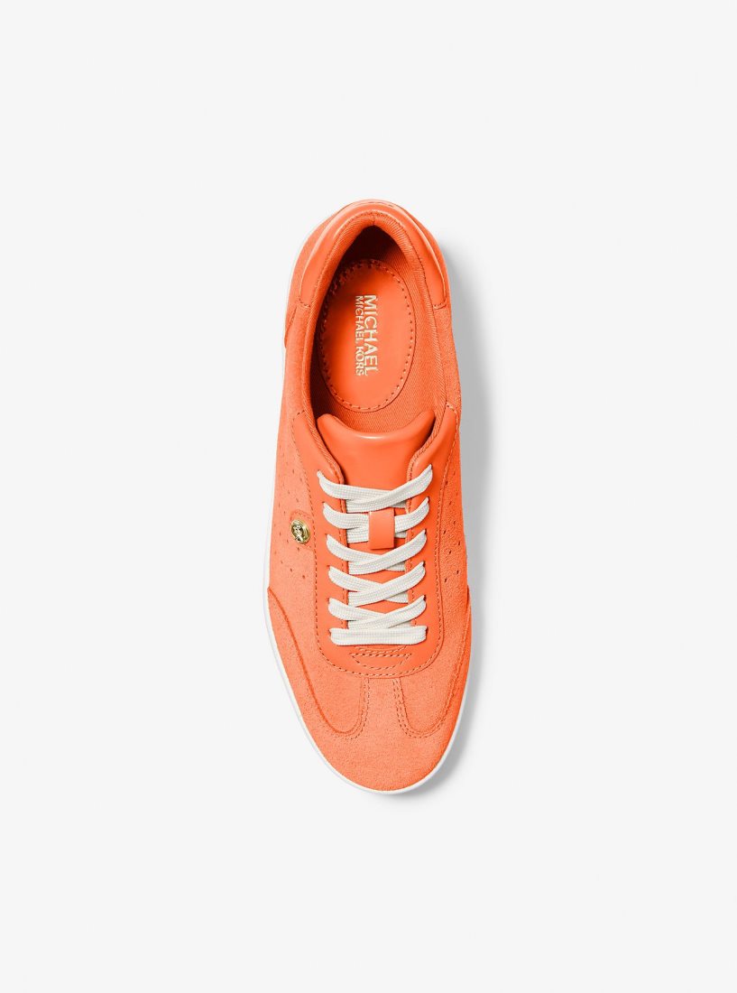 Zapatillas Michael Kors Scotty Suede Sneaker Mujer Naranjas | 4569-FQRON