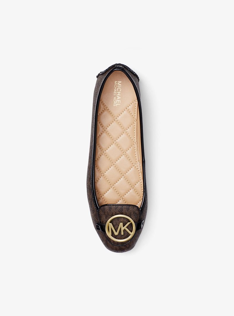 Zapatos Planos Michael Kors Lillie Logo Moccasin Mujer Marrones | 0285-ZWNKO