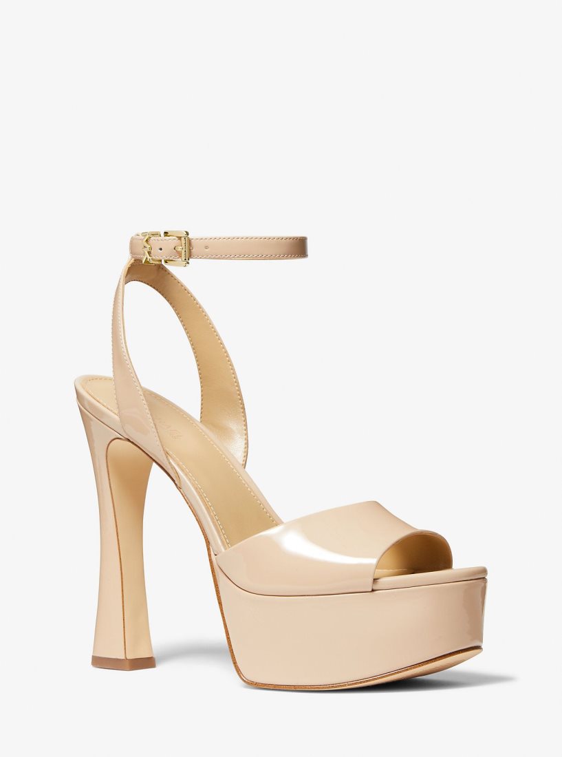 Zapatos Plataforma Michael Kors Jensen Patent Leather Platform Sandal Mujer Penny | 3250-QNMEL